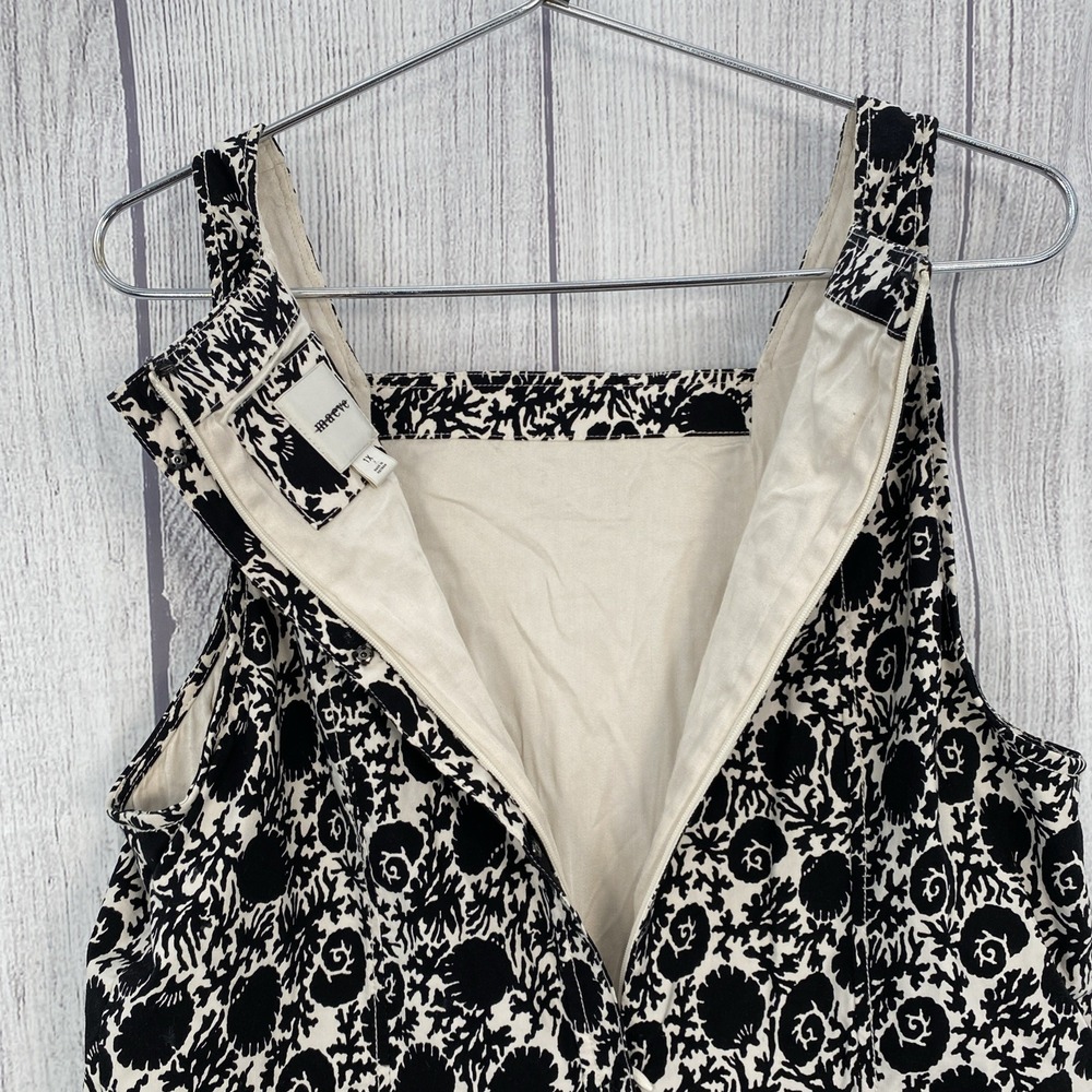 Maeve Dress Womens Plus 1X Black White Seashell Sleeveless Volume Hip Mini - Picture 4 of 16